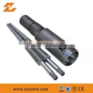 twin parallel screw barrel double extrusion screw barrel plastic machinery components