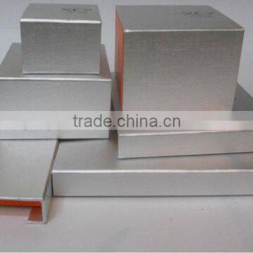 2014 newly orange and silvery hard paper jewelry box packing