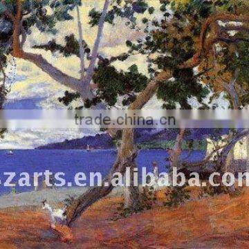 Graceful seashore oil painting