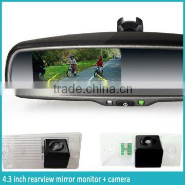 4.3 Inch Car Rearview Mirror Auto-dimming Monitor Rear Mirror With Camera Parking Sensor photo-5