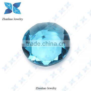 Rough aquamarine glass synthetic gemstone