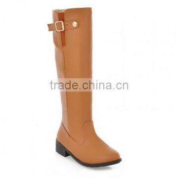 2016 Best Selling Women Fancy Winter Black Suede Leather Over Knee Boots CP6600 photo-3