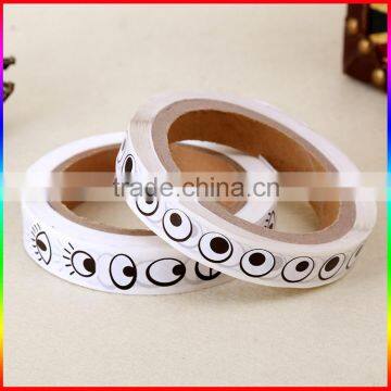 Cartoon Eyes Deisgn Decorative Black Printing Stickers in Roll photo-2