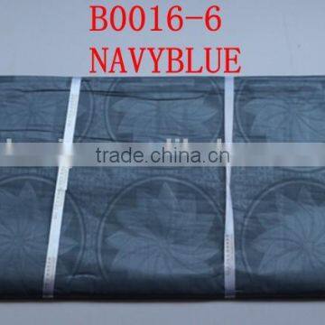 good price High quality african brocade fabric soft material B0016 NAVY BLUE