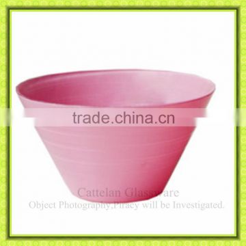 Pink colored glass vase, glass bowl for planting flower,glass tulip terrarium,tableware