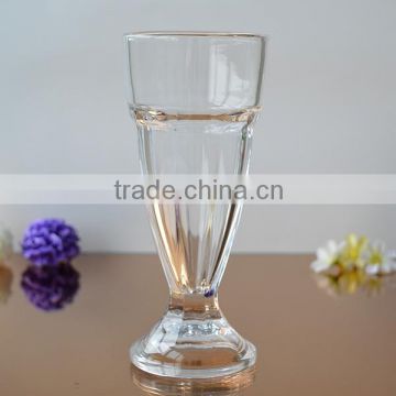 Clear glass milk shake cup