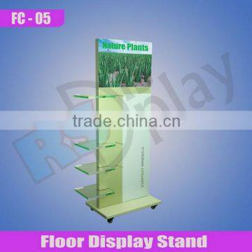 movable product floor display stands
