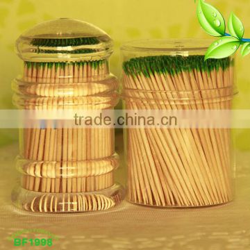 Nature full transparent jar Mint Wooden toothpicks