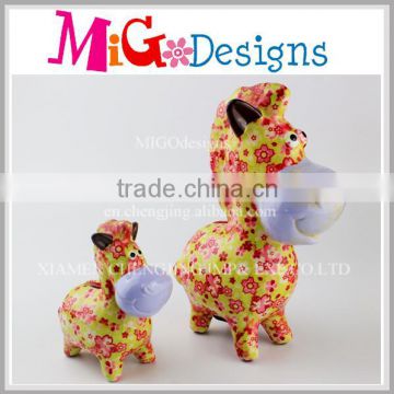 Art Gift Ceramic Animal Piggy Bank OEM Newest Decor