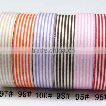 Wholesale YIWU FACTORY Stripe Fabric Washi Tape 15mm wide Roll Craft Decorative Sticky Cotton Adhesive