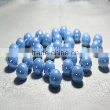sea blue colour milky glass marbles