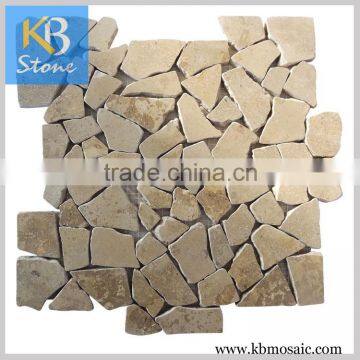 Hot sale cheap natural marble beige stone marble mosaic