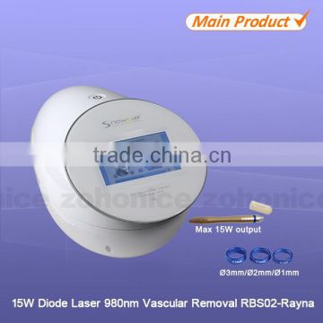 RBS02- Rayna 15W diode laser 980nm vascular removal machine