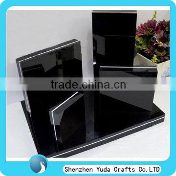 Black oem acrylic jewelry display stand plexiglass jewelry desk store