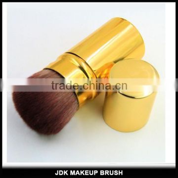 Private Label Retractable Make Up Brush in Gold Color