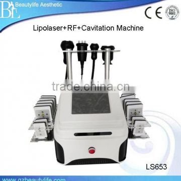 Weight Loss Professional 5 In 1 Lipolaser Rf Cavitation Slimming Machine Cavi Lipo Machine