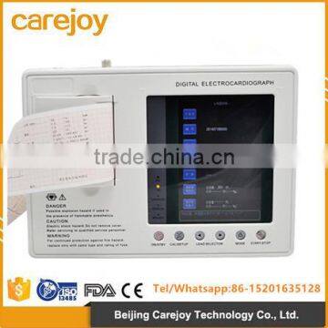 CE & ISO approved Digital 3-channel Color Electrocardiograph ECG EKG machine on sale