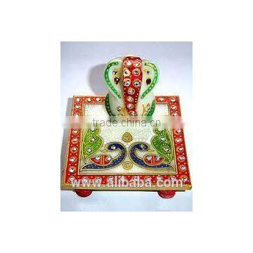 Unique Marble chowki Ganesh