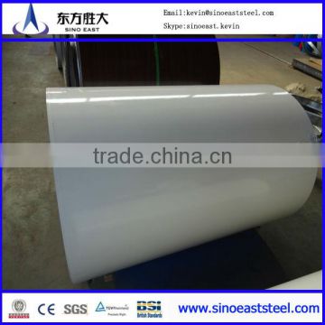 zinc coated steel with white colour