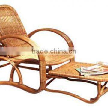 Craft Rattan Garden Rocking Chair, Relaxing Chair with Table for Reading Newspaper