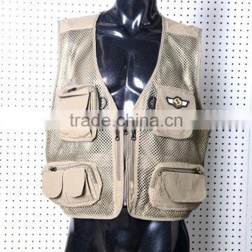 2016 Wholesale factory new design mesh heated vest for outdoor fishing