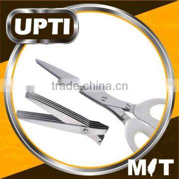 Taiwan Made High Quality 8" Stainless Steel 5 Blade Office Cutter Shredding Scissors Sharp Herb Kitchen Tool