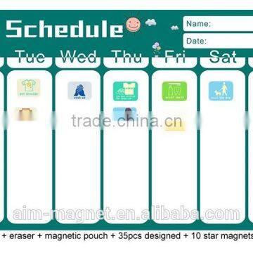 Magnet Chores Chart Weekly Calendar Custom Design Kids Dry Erase Board PET Film photo-5