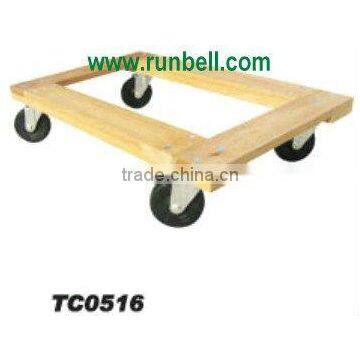 Wooden Platform Dolly With 4 Caster Wheels