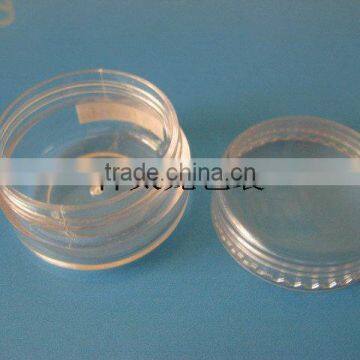 Cosmetic clear round plastic packaging jar 10ml