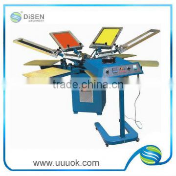 High speed 6 color t shirt screen printing machine