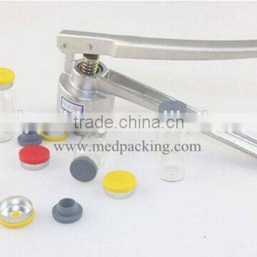 100sets/ Lot 10ml Glass Vials+20mm Vial Stopper + 20mm Flip off Caps + 1pcs 20mm Vial Crimper,manual Capping Machine photo-2