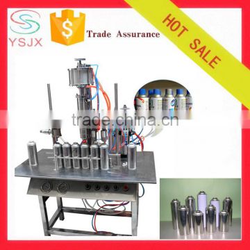 Semi automatic aerosol injection bottle medical spray filling machine