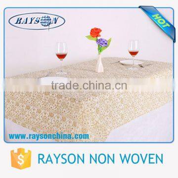 Golden Printing Decoration Biodegradable PP Nonwoven Tablecloth