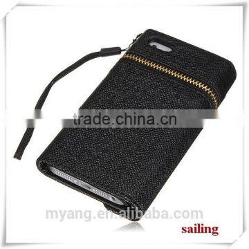 Wholesale Luxury Zippered Leather Wallet Flip Case For Apple Iphone 6 With Corsair, Eather Wallet Flip Case For Iphone 6 photo-6