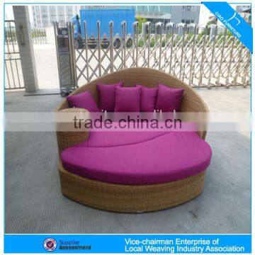 Leisure Rattan Sofa Bed Round Bed Outdoor Sunbed FL015 photo-2