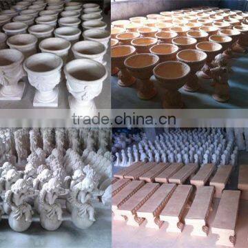 Large Angel Statue Fiberstone Urn for Garden Decoration photo-2