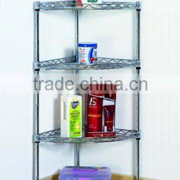 4 Layers of stainless steel metal corner shelf