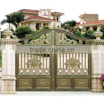 Garden Decoration Color Painted Metal Cast Aluminum Garden Gate