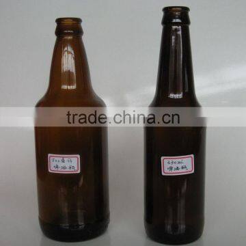 330ml beer glass bottles/decorated glass wine bottles/colored glass wine bottles wholesale