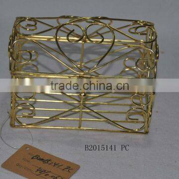 Rectangular Gold Chrome Basket photo-4