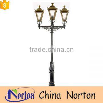 Three lightbulbs Iron decorative garden lamp post for sale NTILP-022Y