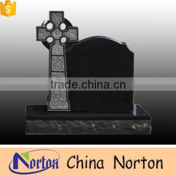 Shanxi black tombstone for grave with Juses sculpture NTGT-032L