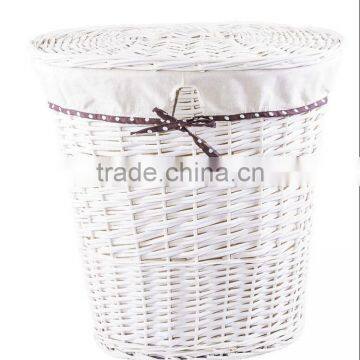Hand-Woven Willow Wicker Customized Dirty Laundry Basket photo-3