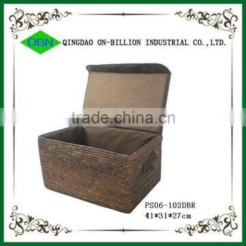 Straw woven storage large box