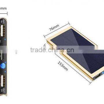 Mobile Phone Charger, Mini Portable External Battery Charger,Ultra Thin 20000mAh Solar Power Bank photo-3