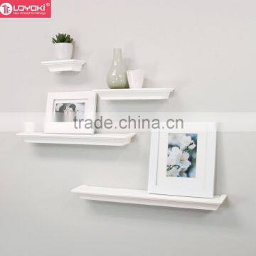 Classic Set of 4 Multi length Floating Ledge Shelves frame display antique MDF wood wall mount wall shelf