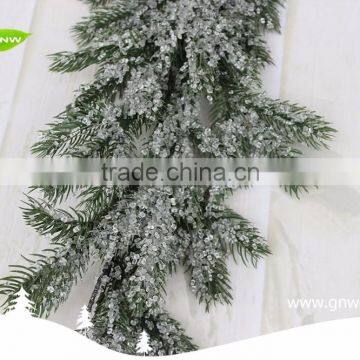 GNW CHGR-1607028 Customized Promotional Cheap PVC Sliver Christmas Pine Garland photo-2