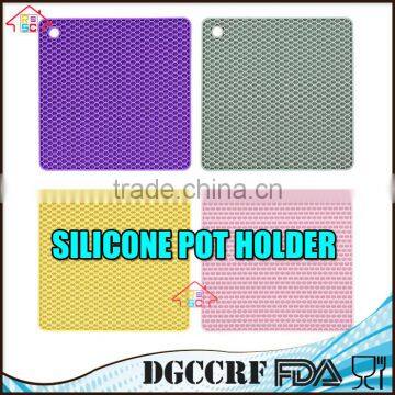 Food Grade Square Honeycomb Shaped Silicone Pot Holder photo-2