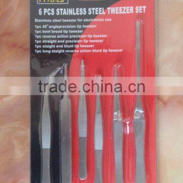 Stainless tweezers sets