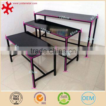 Modern 3-layer Retail Store Fixture Metal Clothing Display Table With 4 Legs photo-3